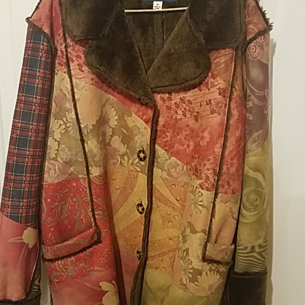 Celestial Blue 1x Patchwork Coat - image 3